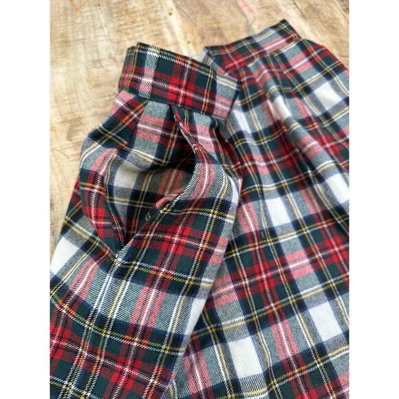 VTG Woolmark 100% Pure Wool Red Plaid Long Skirt W/slit lWomen's Sz 4-6 Winter - Picture 5 of 9